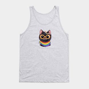 LGBT Pride Shirt, Gay Pride Tee, Cute Pride Shirt, Gay Pride Shirt, Pride Tshirt, Gay Pride Tshirt, pride cat shirt, gay cat shirt, nerd cat shirt, rainbow flag pride, LGBT Pride Tee, Rainbow Pride Tee, rainbow cat shirt Tank Top